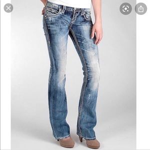 Rock Revival Becky Boot Cut Distressed Jeans